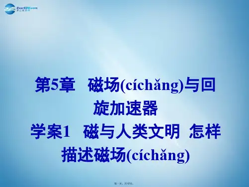 高中物理 第5章 磁与人类文明 怎样描述磁场课件 沪科版选修31