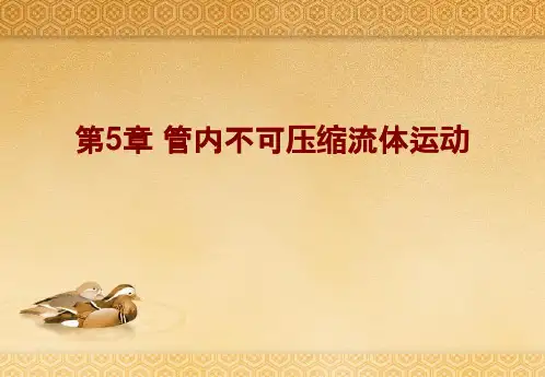 流体力学第5章管内不可压缩流体运动
