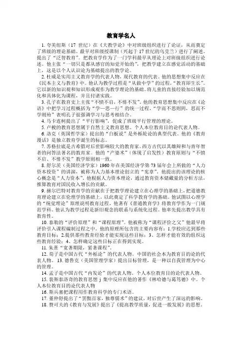 教育学名人