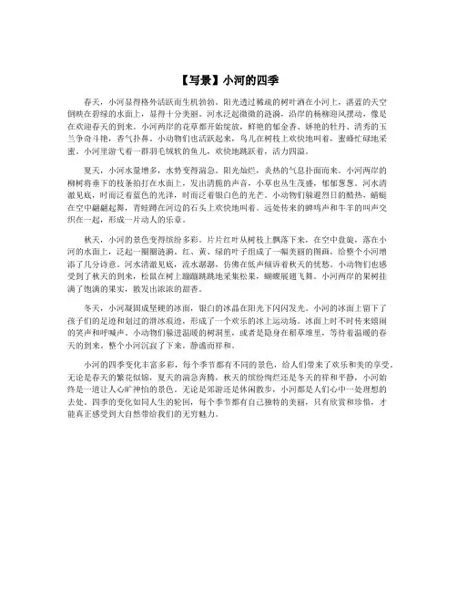 【写景】小河的四季