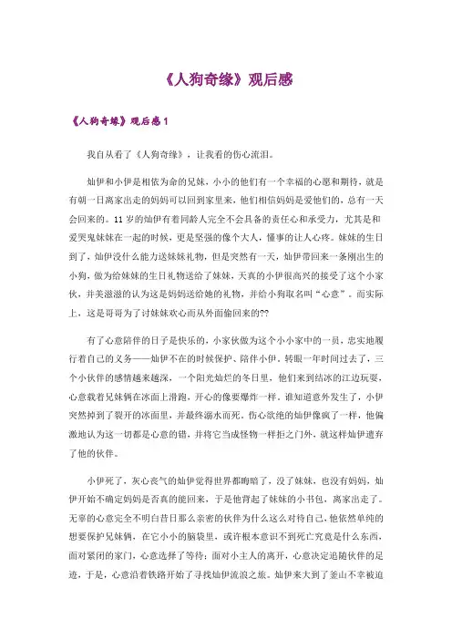 《人狗奇缘》观后感
