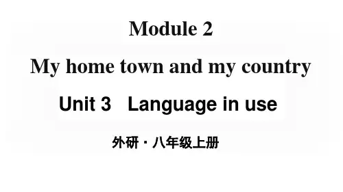 外研版八年级上册英语教学课件-Module 2 Unit 3