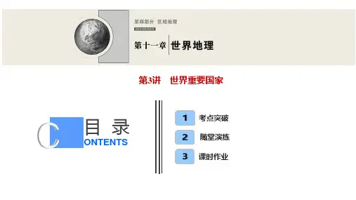 2022高三全国统考地理中图版一轮复习课件：第十一章 第3讲 世界重要国家 
