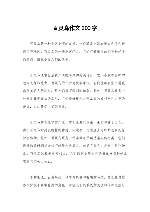 百灵鸟作文300字