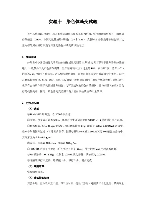 染色体畸变实验