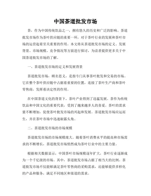 中国茶道批发市场