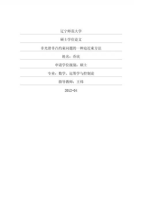 非光滑非凸约束问题的一种迫近束方法