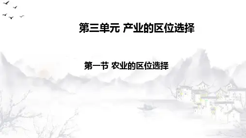 高中地理必修二优质课件 农业的区位选择