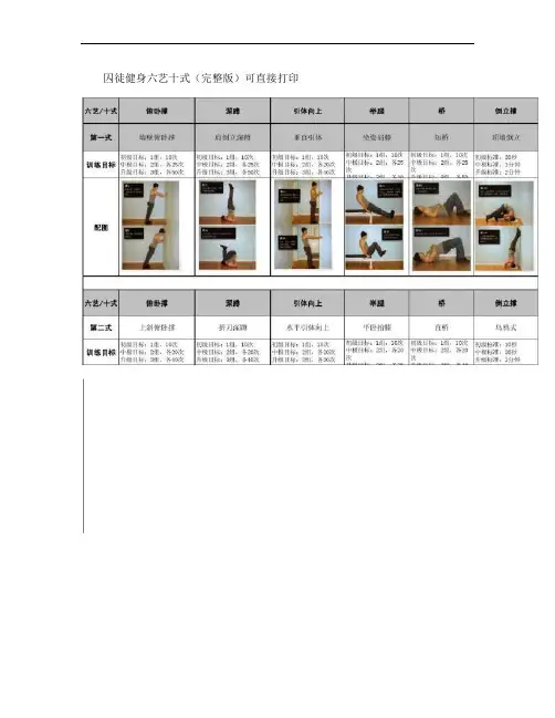 囚徒健身六艺十式图文详解(完整版)-可直接打印.