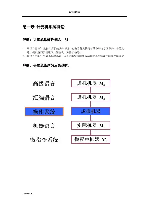 天津理工大学2014-2015计算机组成原理复习