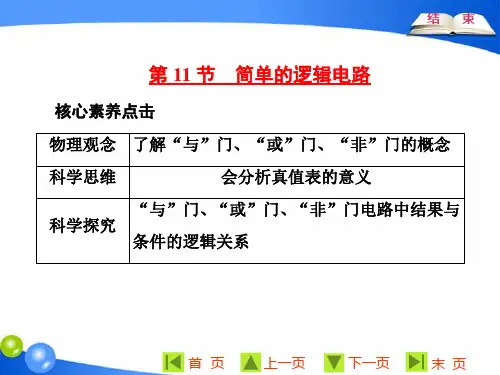高中物理选修3-1课件   第二章  第11节   简单的逻辑电路