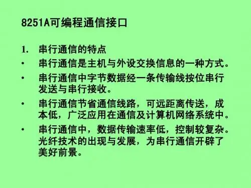 串行通讯接口8251A