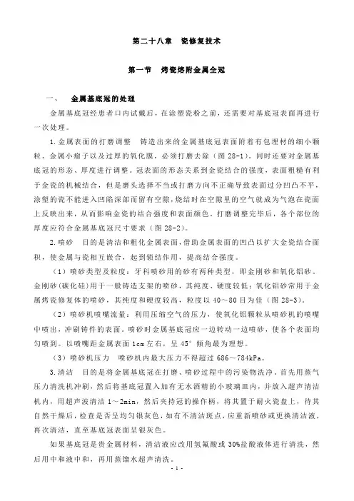 第二十八章 瓷修复技术