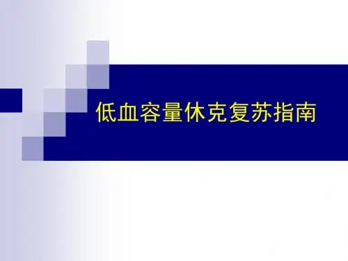 低血容量休克复苏指南