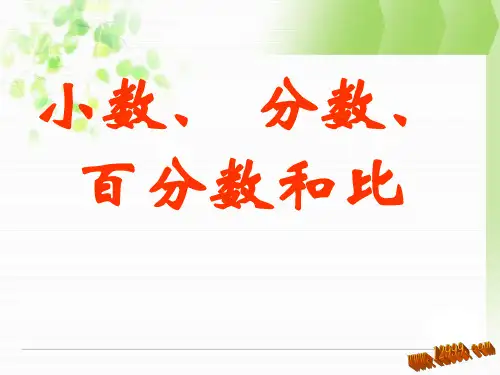 北师大版六年级下册小数分数百分数和比复习课件