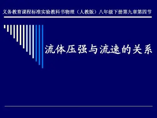 流体压强与流速的关系PPT