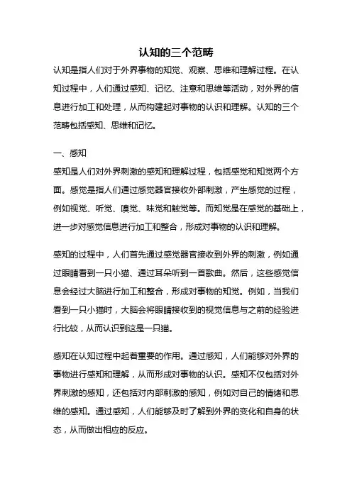 认知的三个范畴