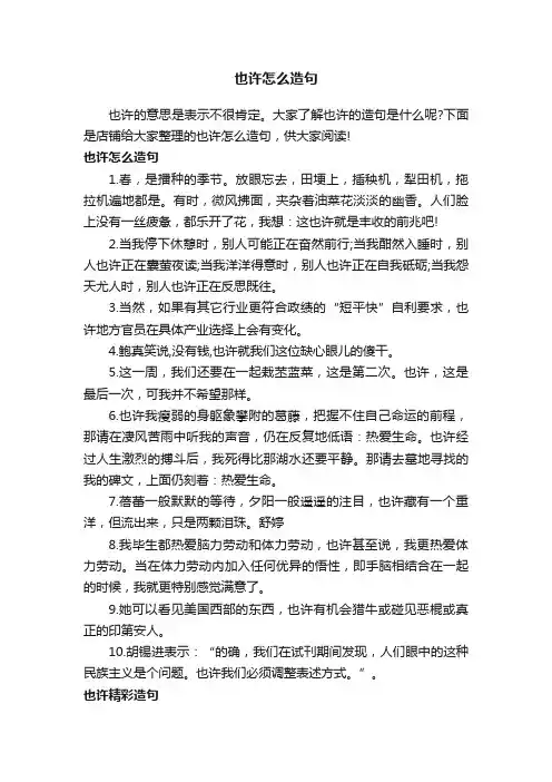 也许怎么造句