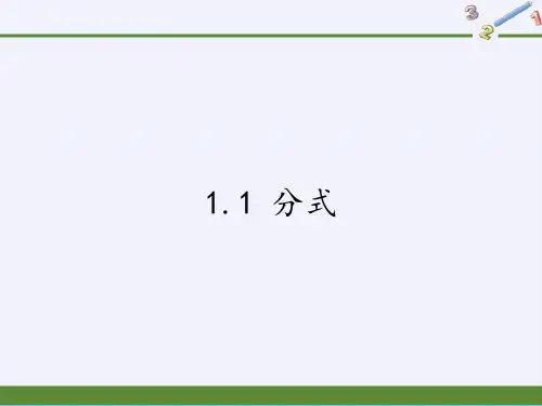 湘教版八年级上册 数学 课件 1.1 分式 PPT