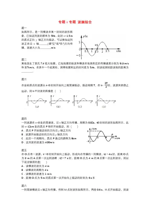 高中物理选修3-4各章节专题解析练习题