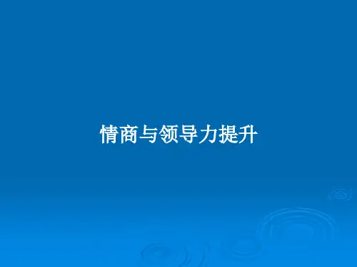 情商与领导力提升PPT教案