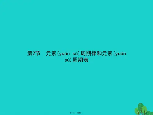 高中化学第一章原子结构与元素周期律1.2.1元素周期律课件鲁科版必修2