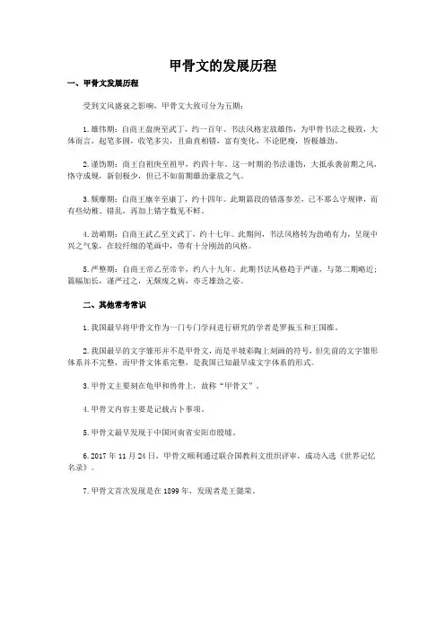 甲骨文的发展历程