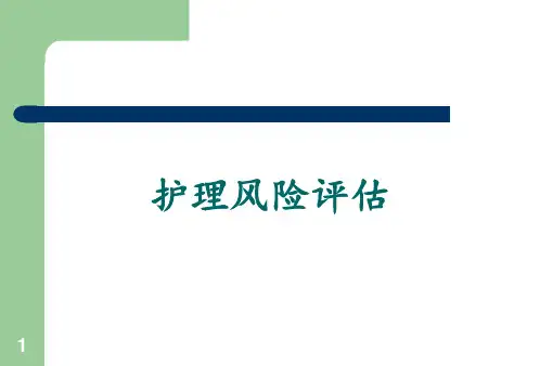 护理风险评估 ppt课件