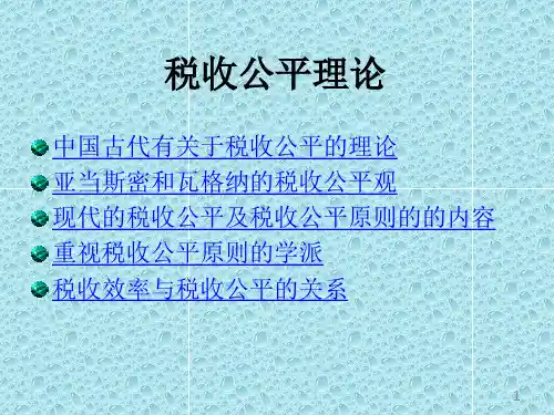税收公平理论