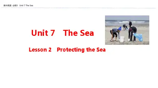 北师大版高中英语必修3Unit 7 The Sea  Lesson 2  Protecting the Sea 教学课件