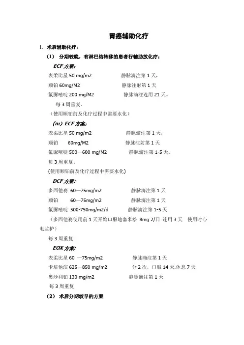 化疗方案【范本模板】