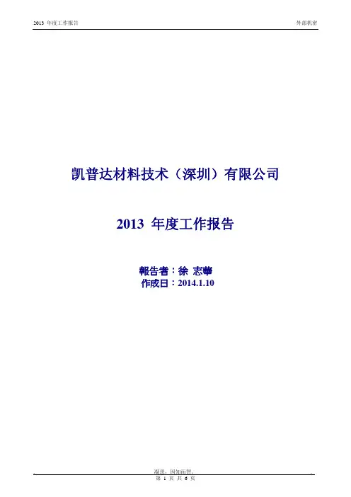 2013年度工作报告(20140120)