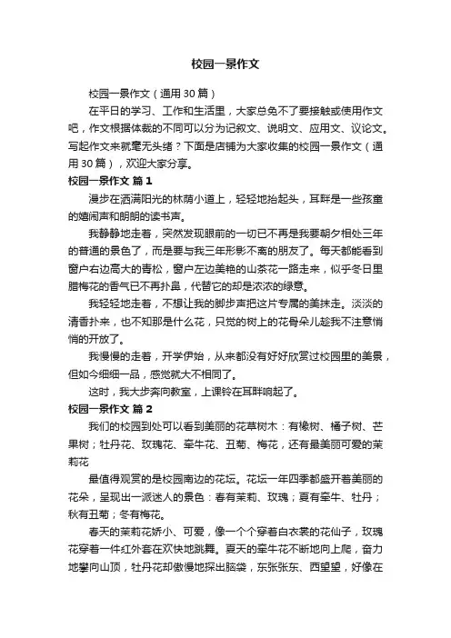 校园一景作文