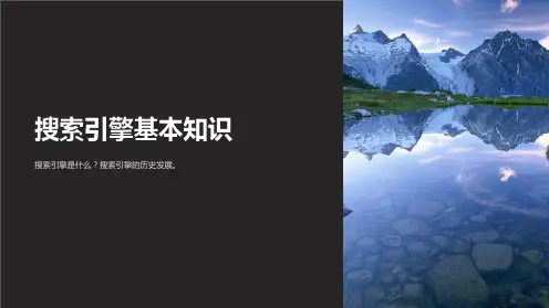 《搜索引擎基本知识》课件