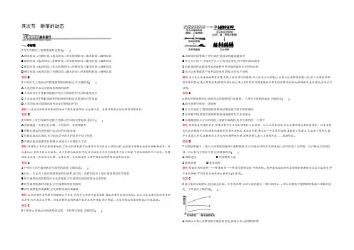 2021-2022高二生物中图版必修三课后作业：2.2.2 群落的动态 Word版含解析