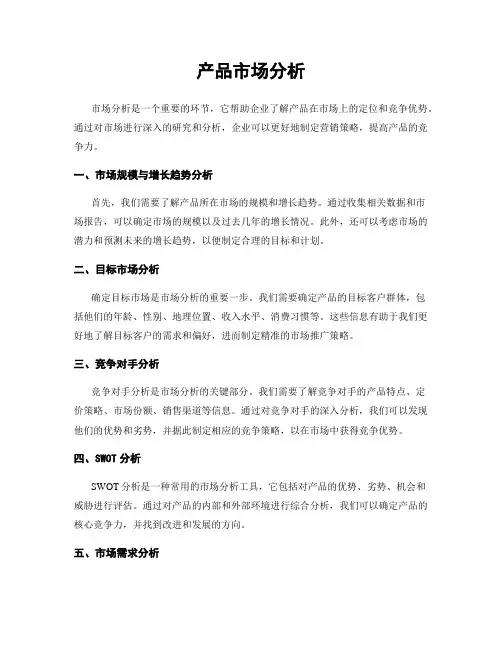 产品市场分析