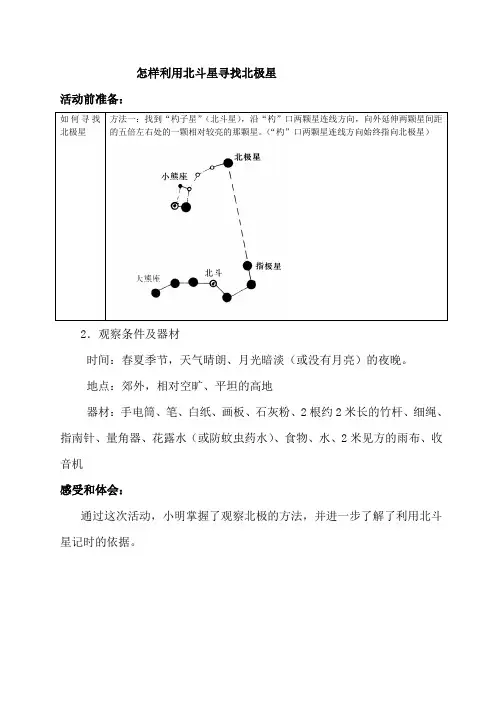 怎样利用北斗星寻找北极星