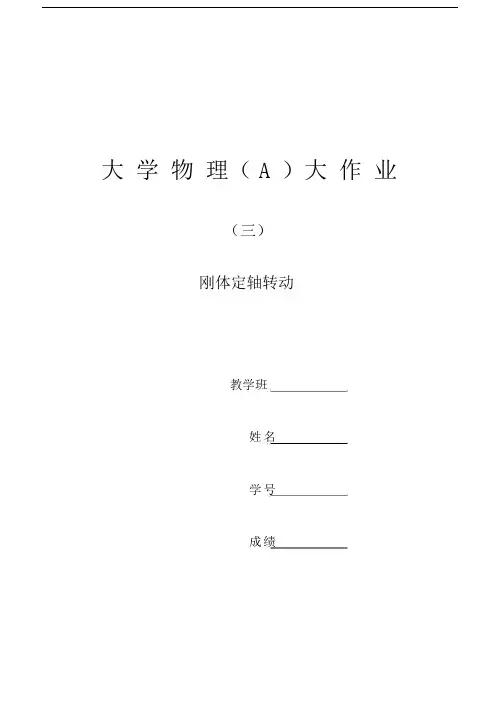 刚体大作业.doc