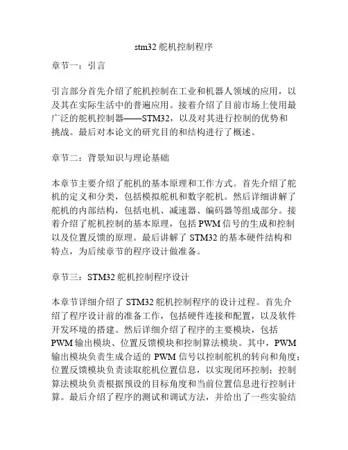 stm32舵机控制程序