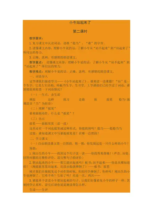 小牛站起来了