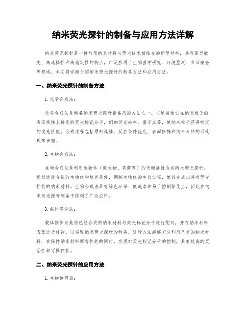 纳米荧光探针的制备与应用方法详解