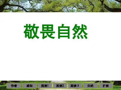 八年级语文第11课《敬畏自然》