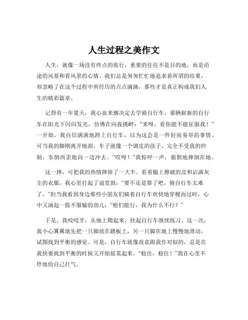 人生过程之美作文