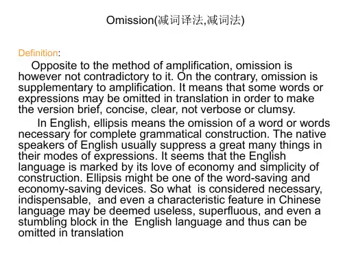 Omission(减词法)