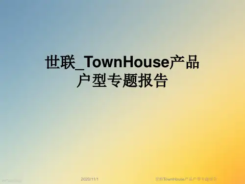 世联TownHouse产品户型专题报告