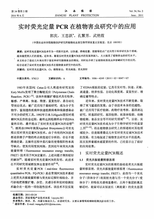 实时荧光定量PCR在植物害虫研究中的应用