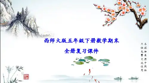 西师大版小学数学五年级下册期末(全册)专题复习课件