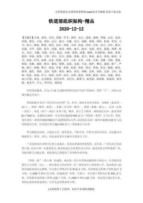 铁道部组织架构-精品