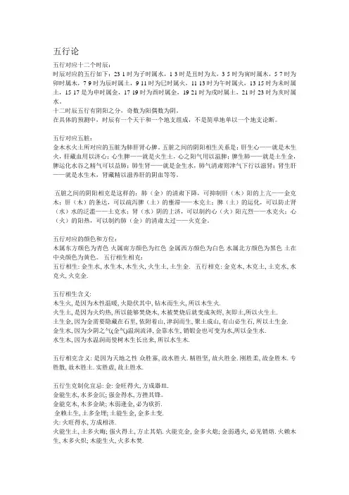 五行论