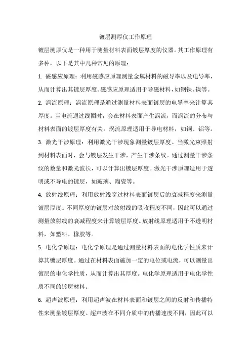 镀层测厚仪工作原理